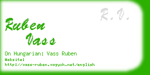 ruben vass business card